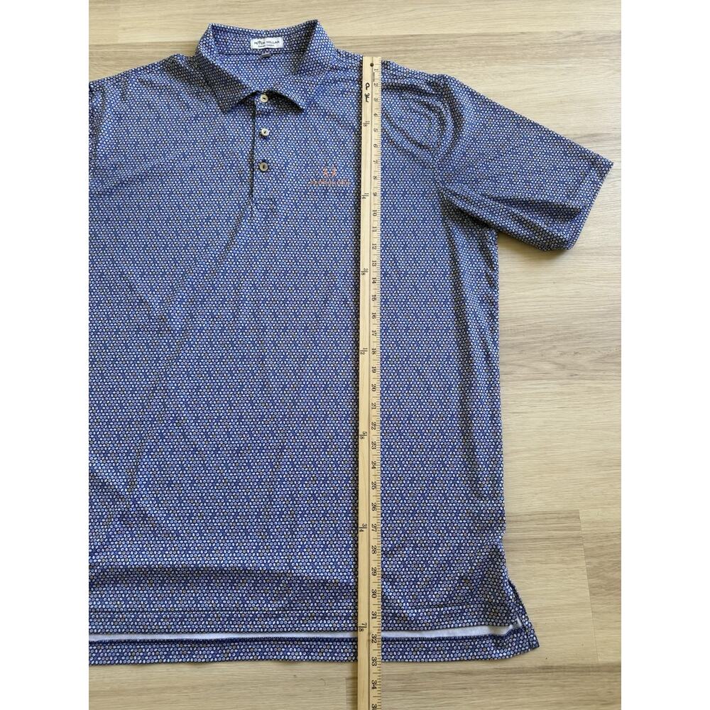 Peter Millar Summar Comfort Polo Golf Men’s Size XL Blue Geometric Logo - Picture 9 of 10